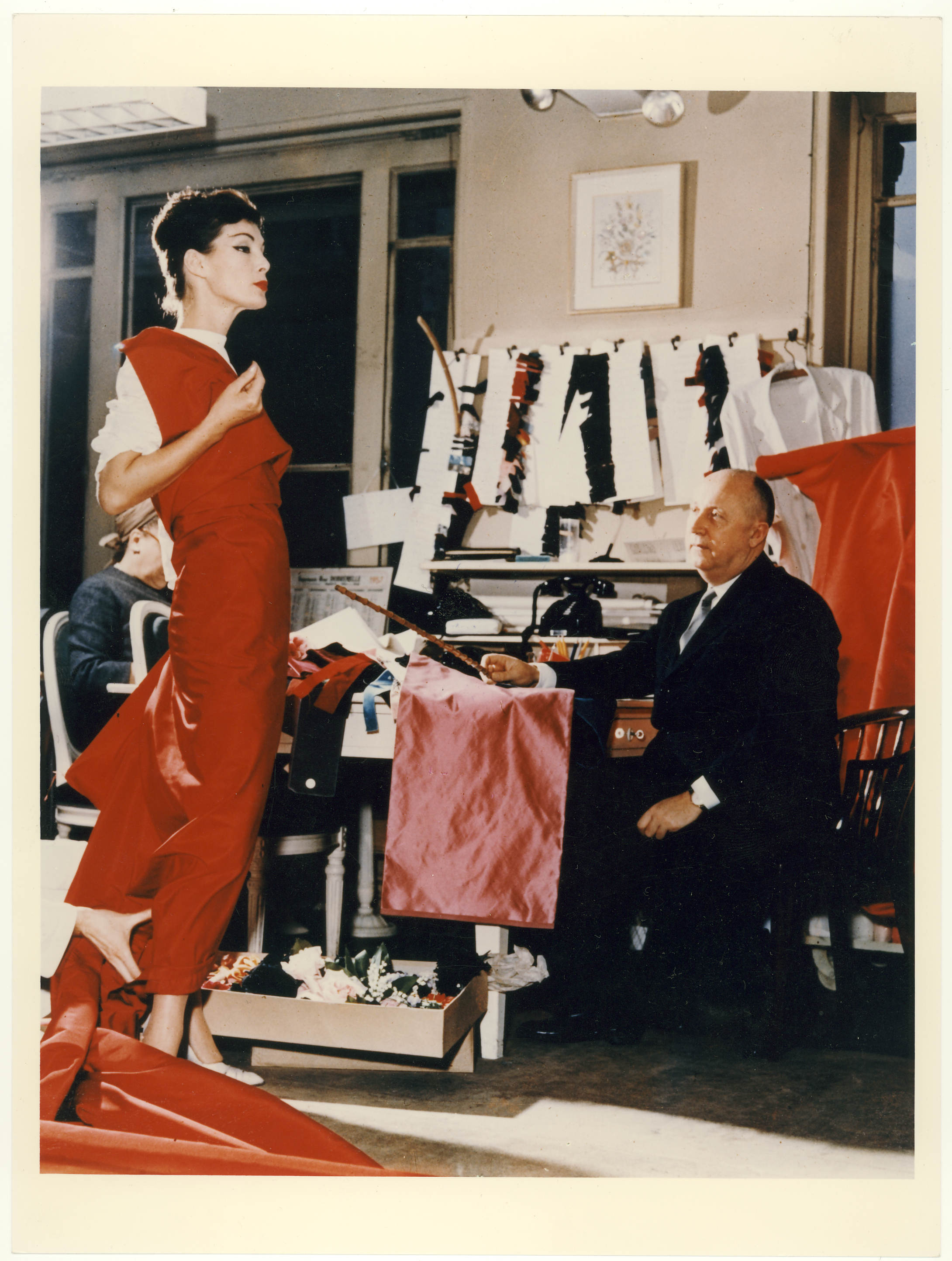 Christian Dior com Lucky Circa em 1955 / Cortesia